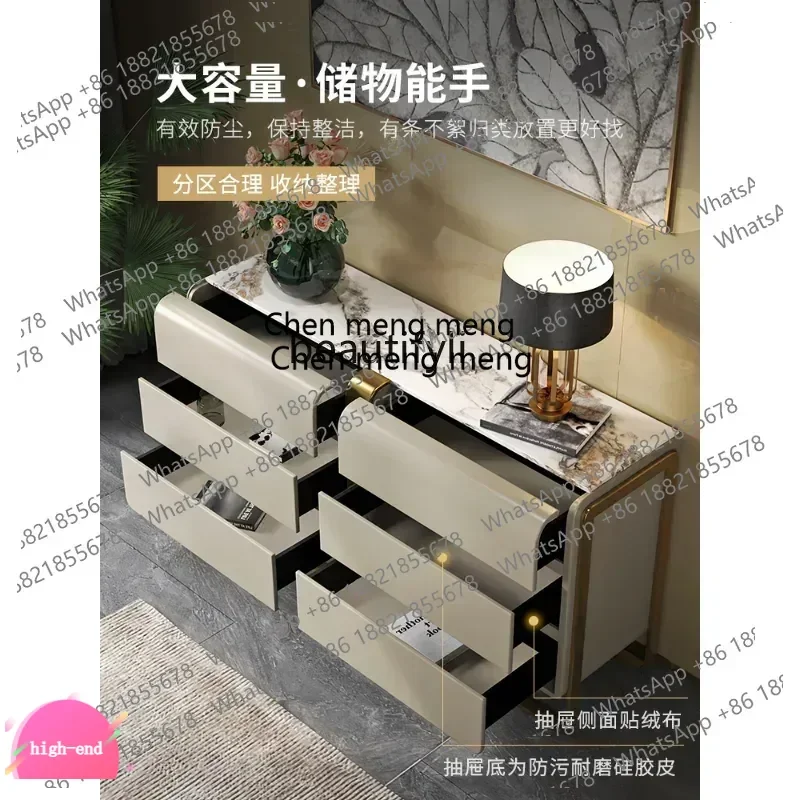

Light Luxury Chest of Drawers Fashion Marble High-End TV Cabinet Complete Storage Organizer Bedroom Bed Front Cabinet furnit