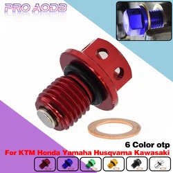M12xP1.5 Magnetic Oil Drain Plug Bolt Screw For Honda CB CBR GROM MSX RVF VFR NC RVF RVT VTR ST XR CRM CRF CR Dirt Bik Universal