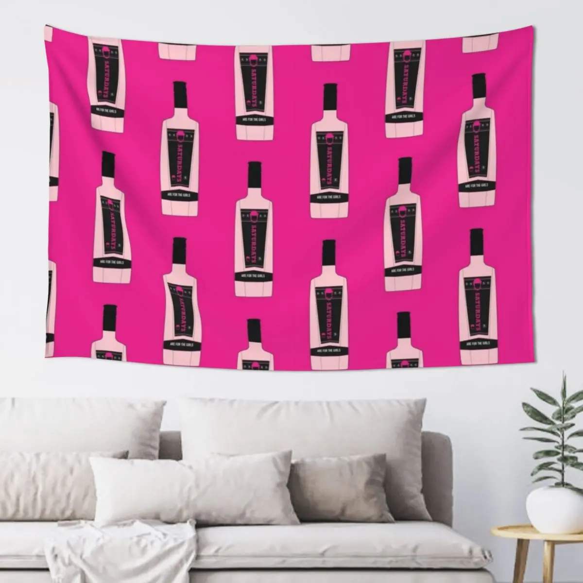

Pink Whitney Saturdays Pattern Tapestry Wall Hanging Living Room Decoration Bedroom Decorations Tapestry