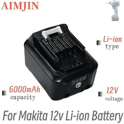 12V 6000mAh Lithium ion batteries, rechargeable tool batteries For Makita BL1016 BL1015 BL1041 BL1021 DF331D BL1020