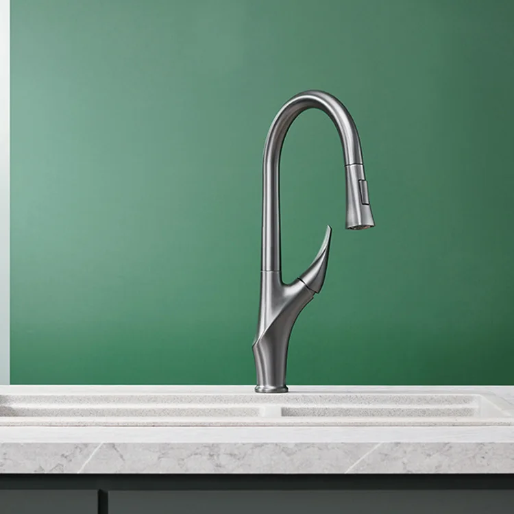 Kitchen Copper Pull Faucet Vegetable Basin Sink Rotatable Hot and Cold Faucet