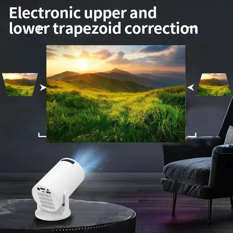 Mini Wi-Fi LED Projector1080P  Portable Home TheaterWireless Screen Mirroring Compact HD Projector for BedroomOfficeOutdoor Use