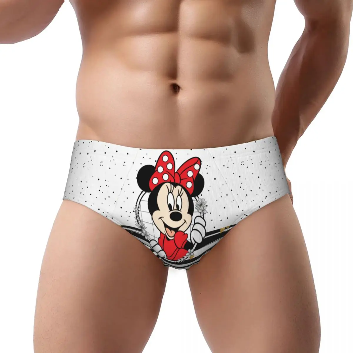 

Custom Mens Minnie Mouse Polkadot Anime Men Brief Panties Male Soft Underwear Underpants