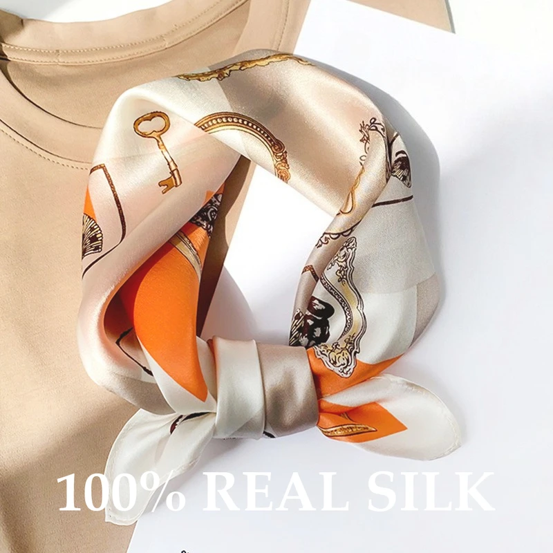 

Роскошный модный шарф с принтом из 100% натурального шелка, шаль, шейный платок, квадратные шарфы, пашмина, женский хиджаб, бандана, платок, повязка для волос