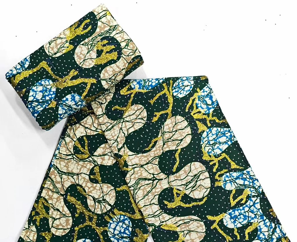 Vero e proprio Cera Olandese di Alta Qualità Nigeriano Ankara Tessuti Africano Vera Cera Con Pietre 6 Metri Indumento Cucito Vestito Della Signora Vestiti
