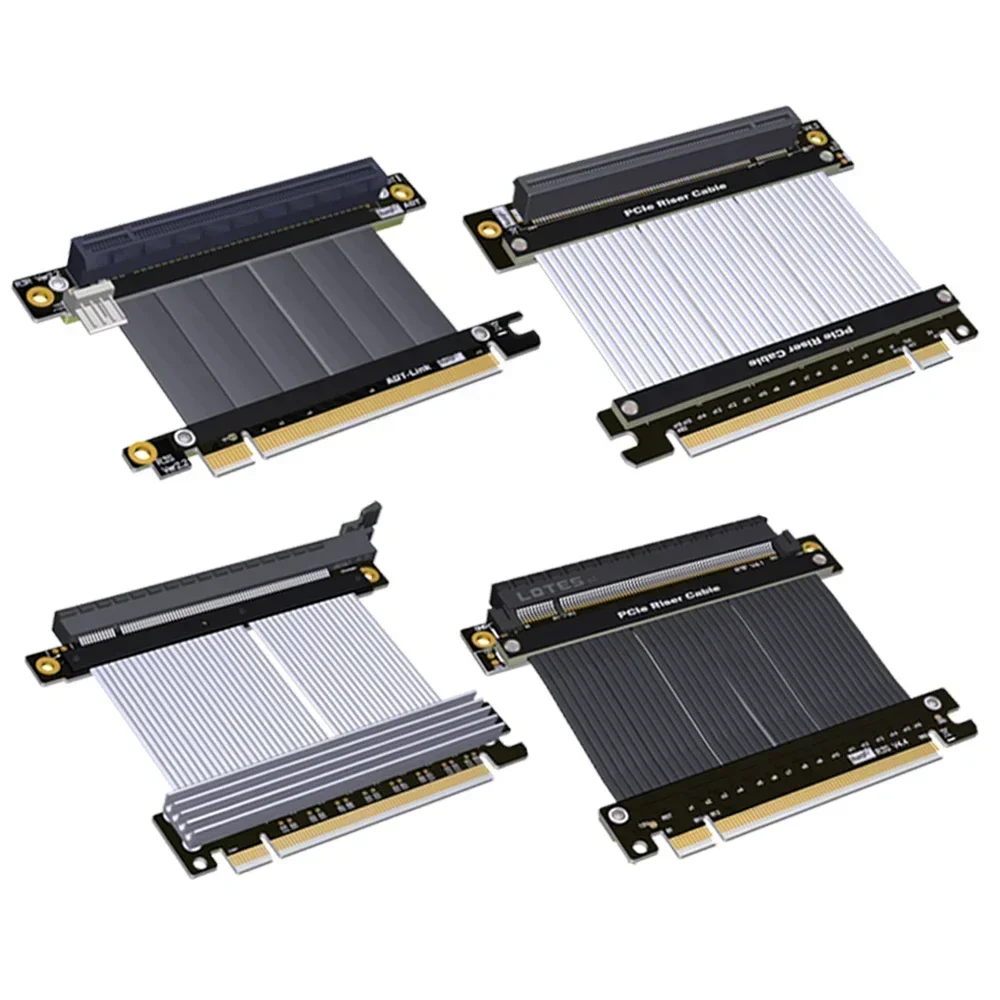 Imagem -02 - Adt-link 2024 Novo Pci-e 4.0 16x Riser Cabo de Extensão de Placa de Vídeo Gráfica X16 a X16 Gpu Extensor Gen4 para Montagem Vertical Atx