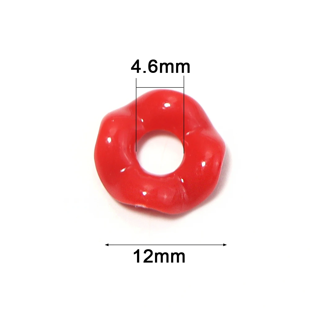200 Stück/Set 12mm Acryl-Abstandsperlen in verschiedenen Farben, gewellte Kreisperlen für Schmuckherstellung, DIY-Bastelarbeiten, Telefonketten, Schlüsselanhänger-Zubehör – Detail 1
