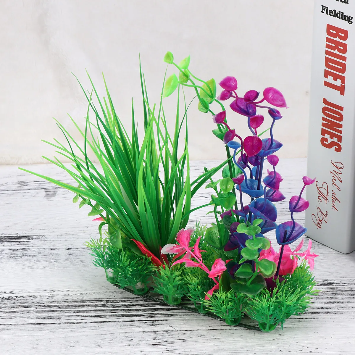 Plantes artificielles de haute qualité pour aquarium, décoration réaliste d'herbe marine sous-marine, ornement de réservoir de poissons, base stable non toxique