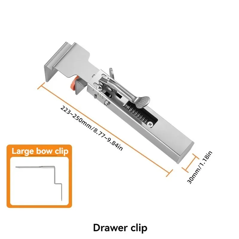 Press Type Quick Drawer Clamp Hand Tool Stainless Steel Adjust Telescopic Woodworking Installation Panel Auxiliary Fixing Clip