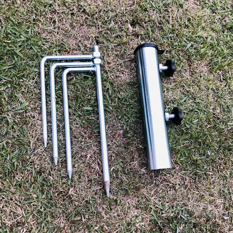 Beach Umbrella AnchorMetal Ground Holder Stand Detachable Sand AnchorOutdoor Base For Parasol Beach Garden Umbrella Holder