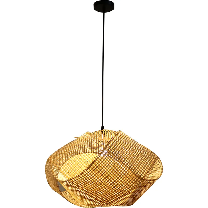 

Bamboo chandelier Zen tea room lamp restaurant B & B bamboo art hot pot rattan art lamp