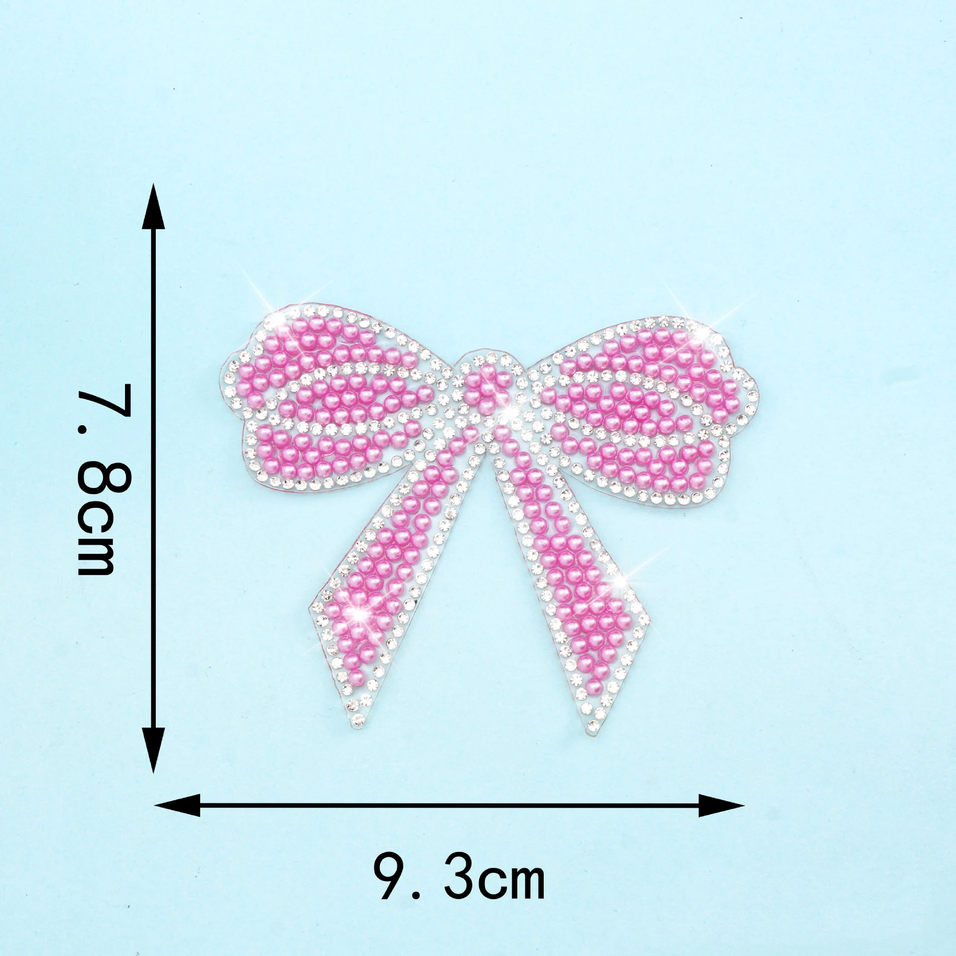 1pcs Beauty Bows Patch Hot Fix Rhinestone Silver Gold Crystal Iron On Patches For Women Baby Clothes Bag Applique Diy Stickers