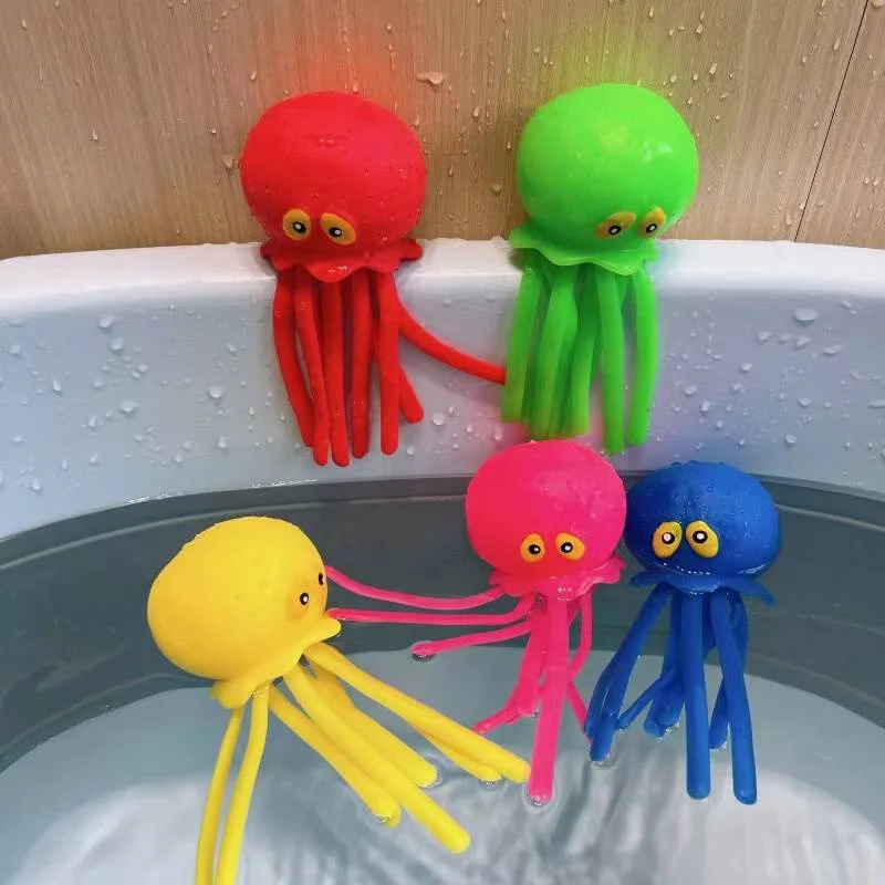 

Squeeze Water Octopus Stress Relief Toy Children Bathing Playing With Water Shower Decoration Summer Swimming Gifts For Children