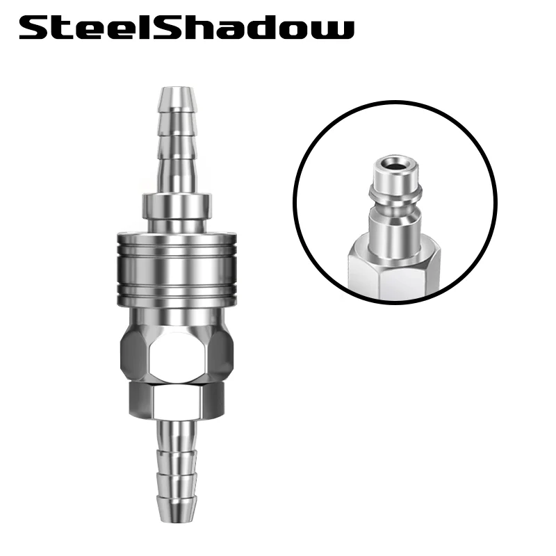 1Set European EU Type Pneumatic Fitting Connector Quick Coupler For Air Compressor Hose Barb Nozzle SH PH 6MM 8MM 10MM