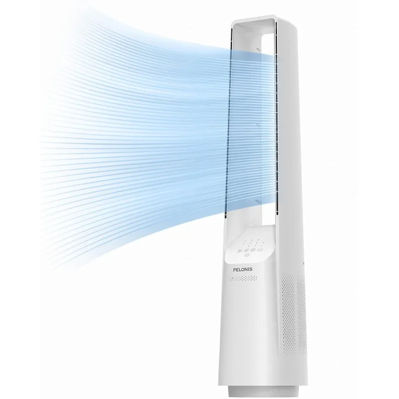 

Bladeless Tower Fan with 26-33ft Powerful Airflow, Alexa and Google Compatible, 6-Speed Settings, Quiet DC Motor