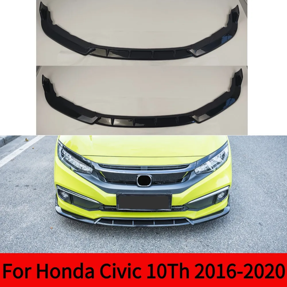 

For Honda Civic 2016-2020 10Th Front Shovel Small Surround New For Civic Front Lip Front Bumper Refit Anti-Collision