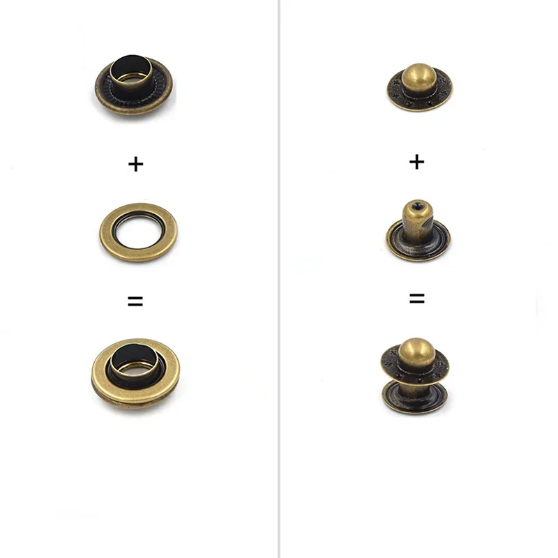 Brass Snaps Hollow Buttons for Crafts Big Push Buttons Metal Fastener Sewing Accessories Diy Cloth Craft