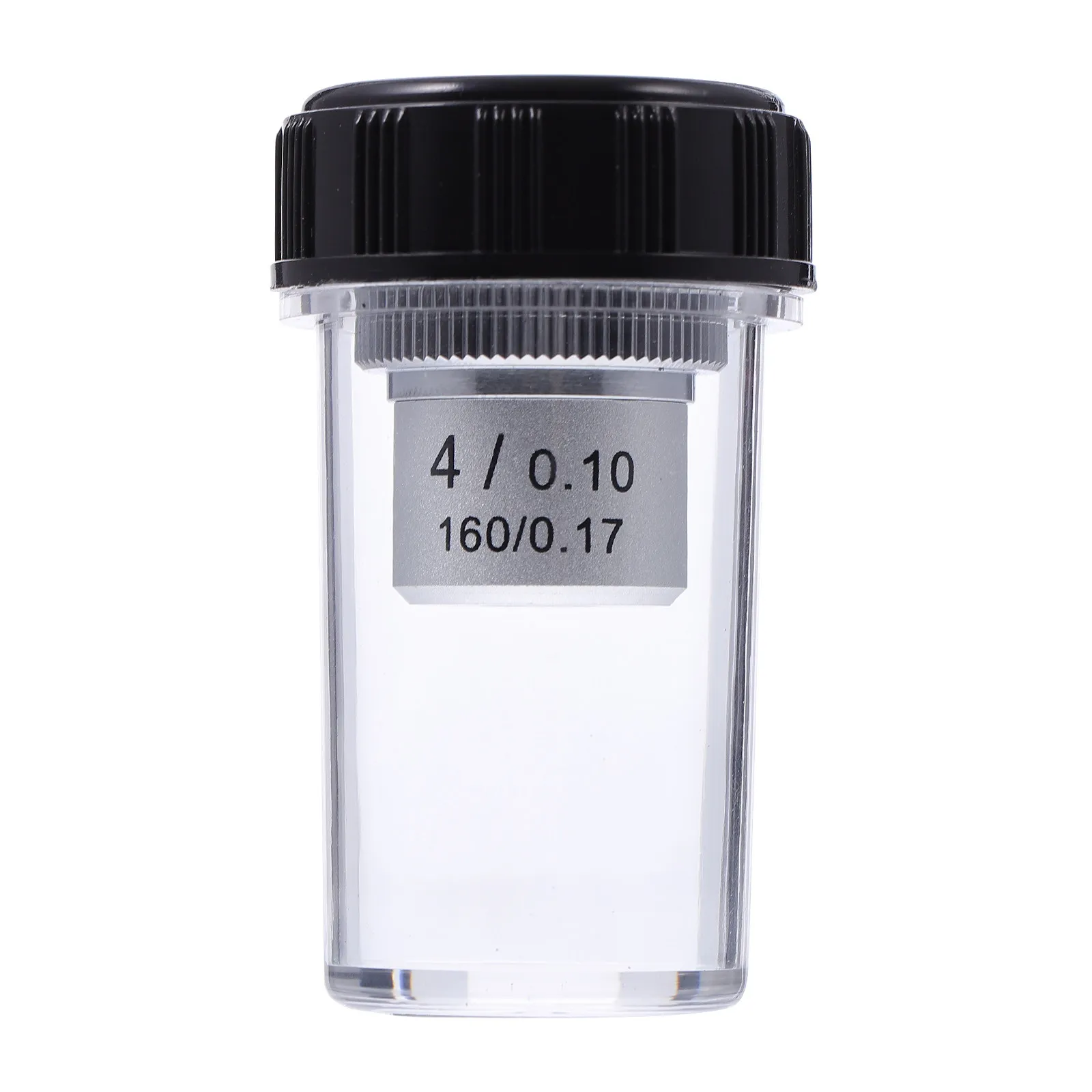 Objectif 4X pour microscope biologique, coque en acier, usinage de précision, surface polie et lisse, contraste