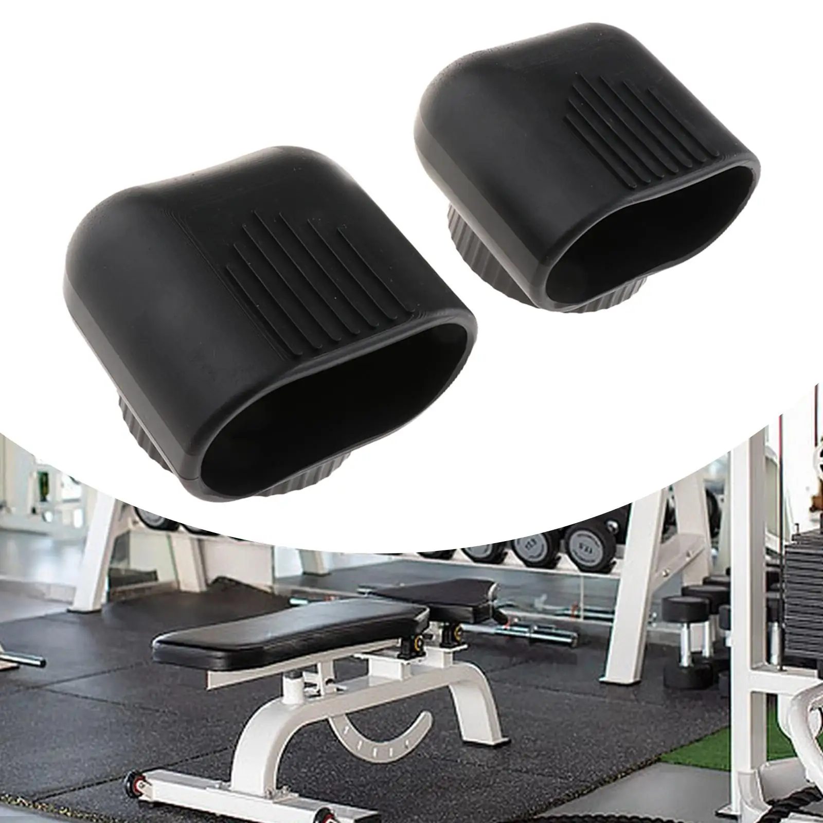 Fitness Equipment Oval End Cap Plastic PP Foot Protector Non Slip Tube Cover for Multi Purpose Use