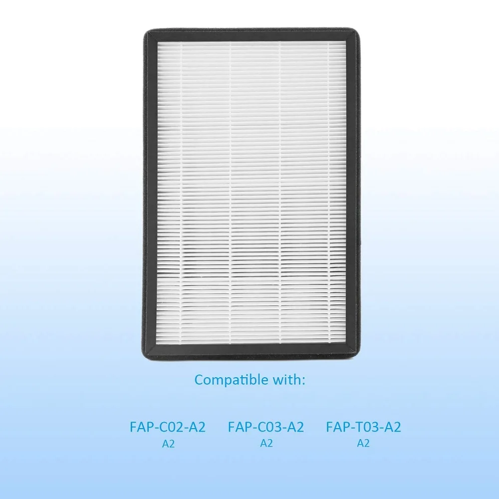 2 Pack A2 Size HEPA Replacement Filter, Compatible with Filtrete C02 C03 T03 Room Air Purifier Devices, Part # 1150101