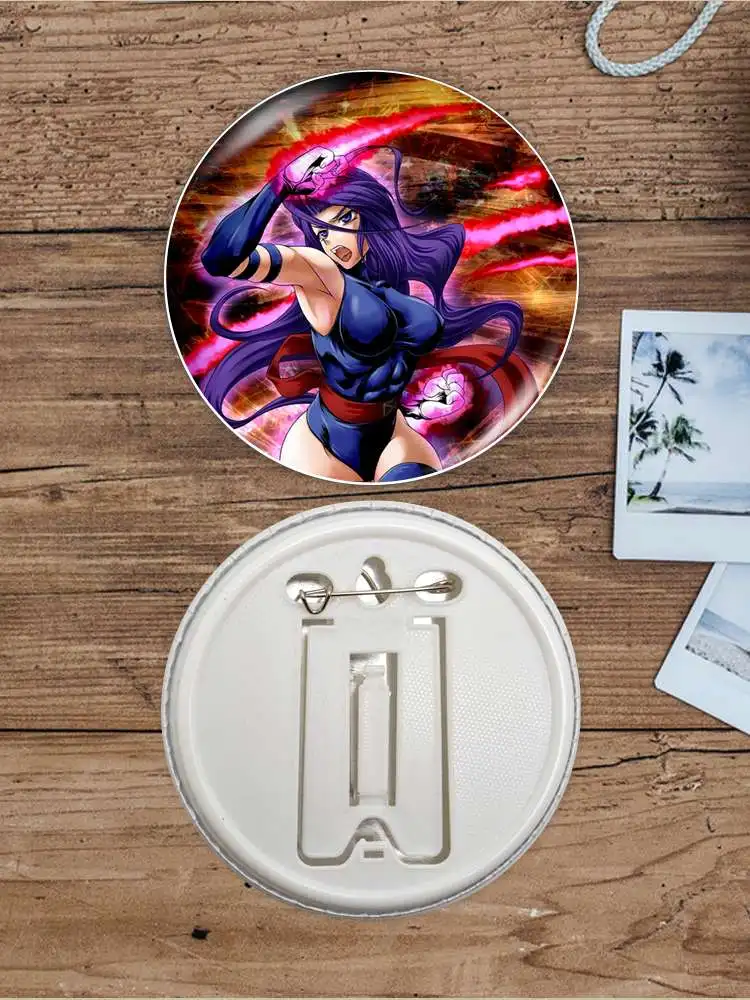 Psylocke Game Anime Character Soft Button Badge Brooch anchor Peripherals Pin Fashion Pupil CustomizeFashion Cosplay Metal view 6