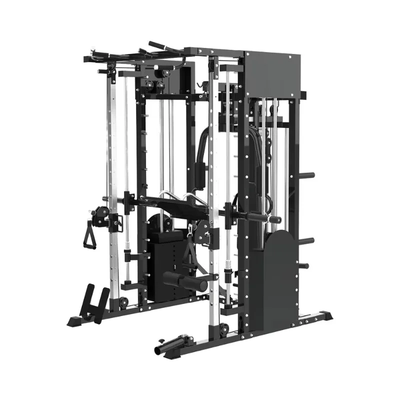 YTYINUnisex-máquina de entrenamiento integral, máquina de Fitness Smith con marco de sentadillas de empuje Horizontal, pórtico de pájaros, estación multifunción
