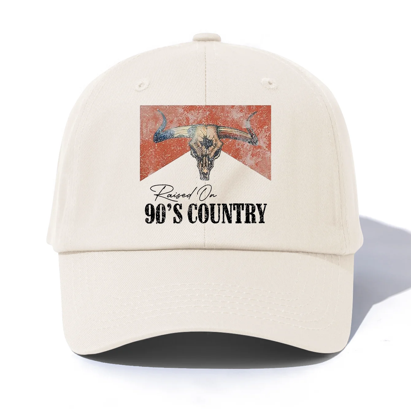 1pc 90'S COUNTRY Print Baseball Cap for Adults,Minimalist Retro Style Casual Soft Adjustable Dad Hat,Perfect As Gift