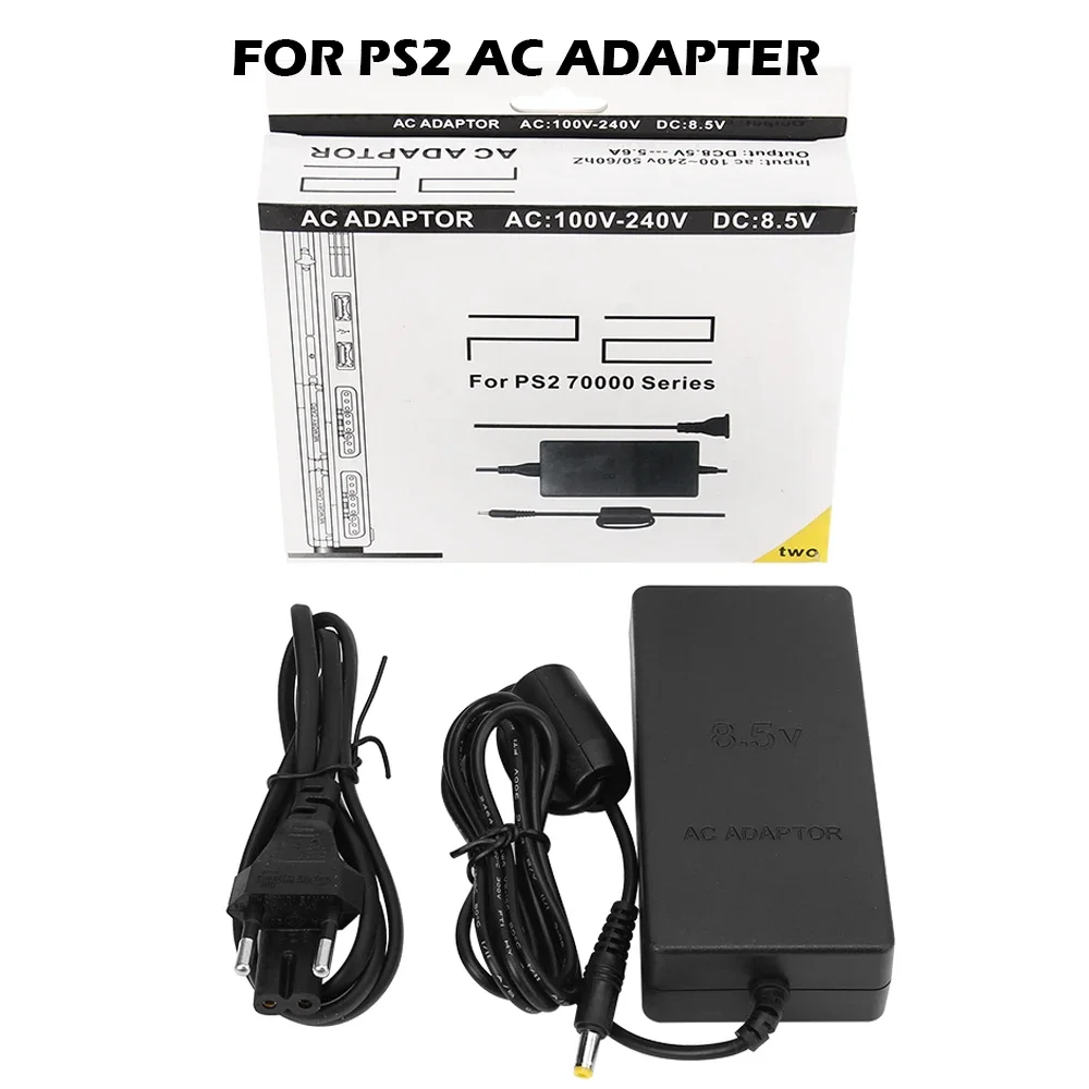 NEW EU US PLUG 100~240V 50/60Hz AC Power Adapter For Playstation 2 DC 8.5V Adaptor For PS2 Slim 70000 Series Dropshipping