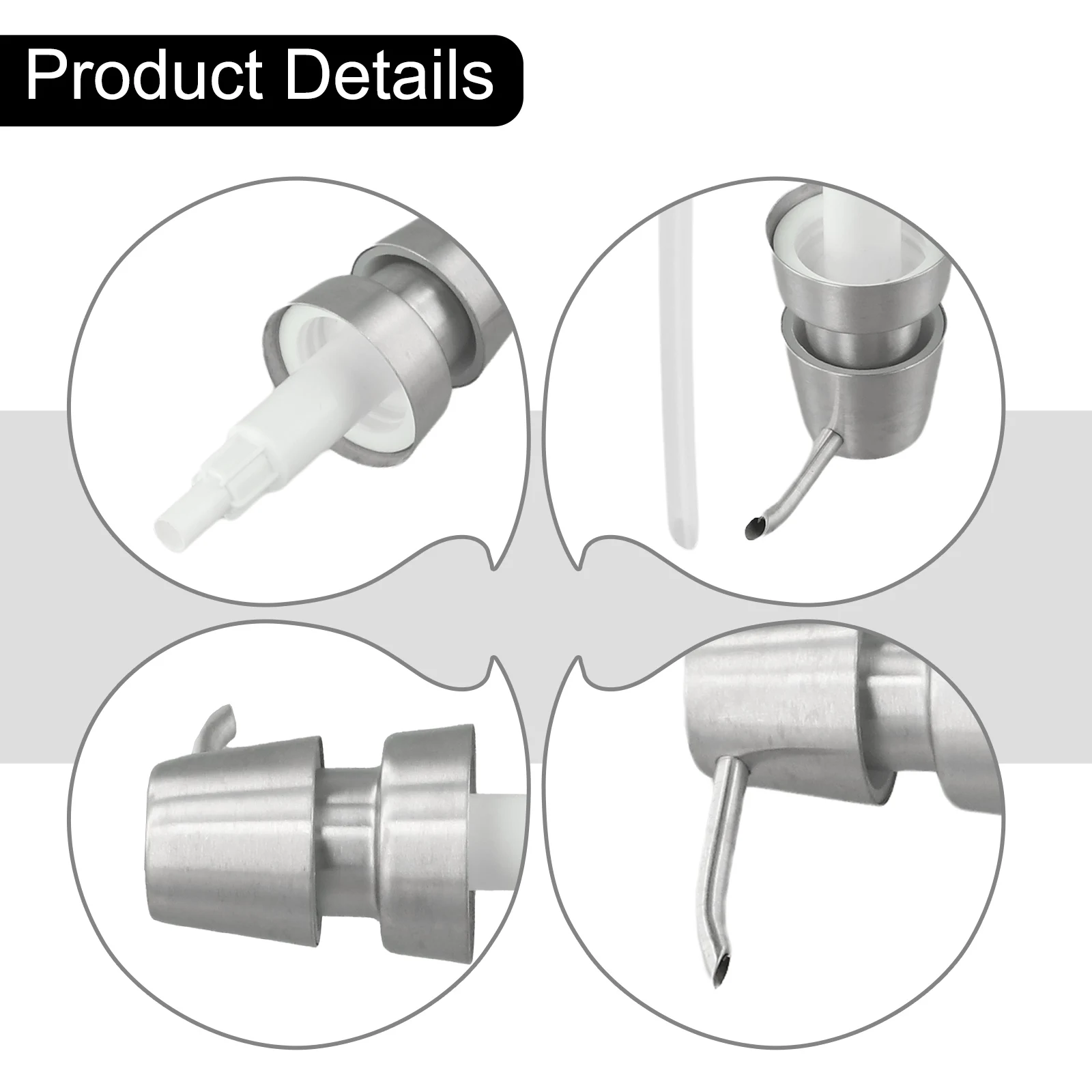 Hand Liquid Soap Pump Dispenser Head Nozzle Stainless Steel Soap Dispenser Press Head For Bathroom Kitchen