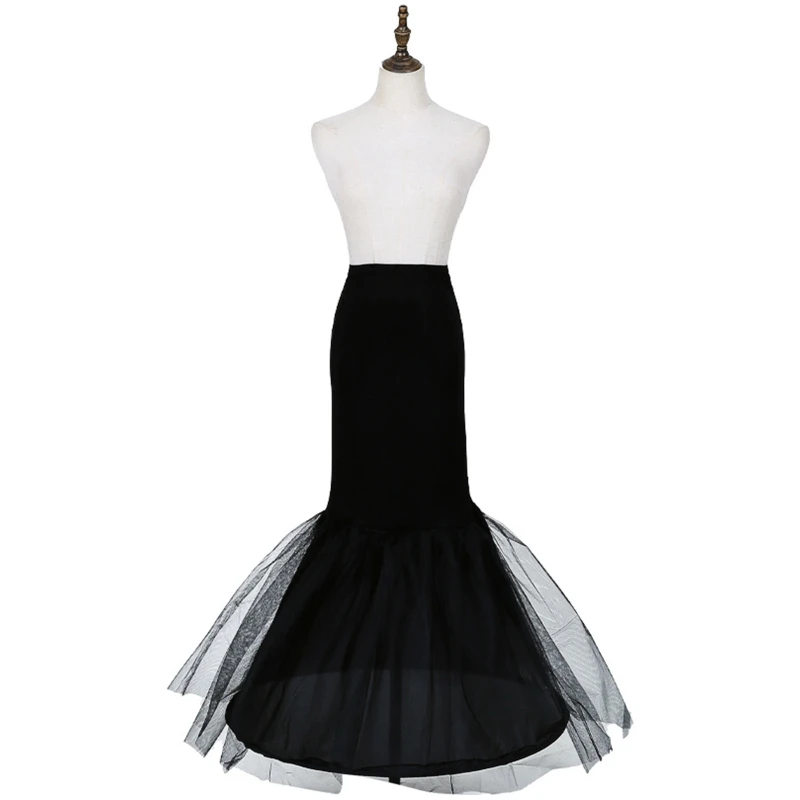 Mulheres petticoat underskirt cosplay festa vestido longo multi camadas saia de balé enaguas underskirt com aros