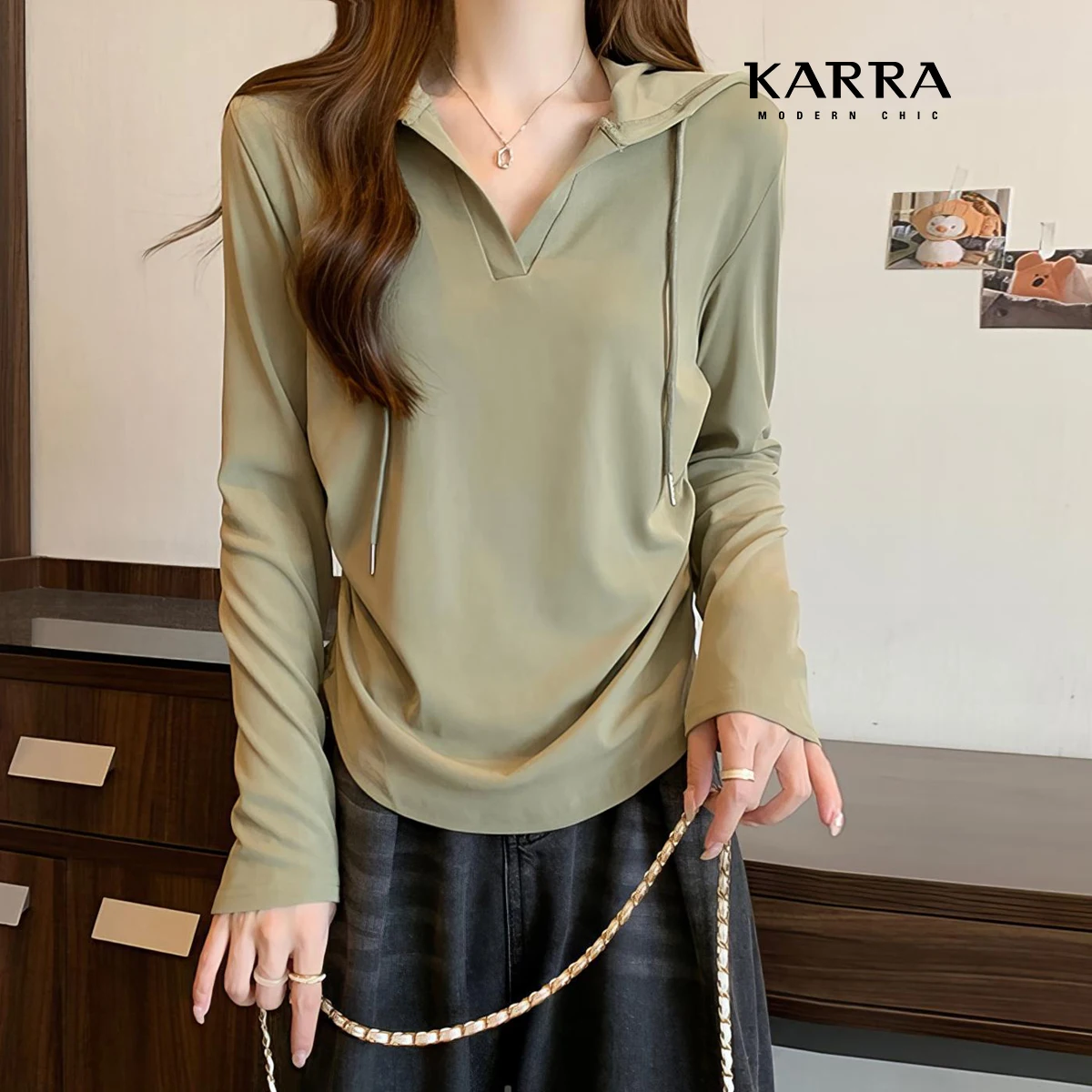 KARRA SITHER SHIRING HOODS T-SHIRT_KB4STS027C