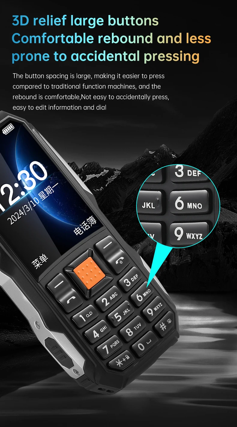 Mini Feature Phone Dual SIM Dual Standby Big Button Long Battery Dual Flashlight Portable Basic Mobile Phone Seniors Backup