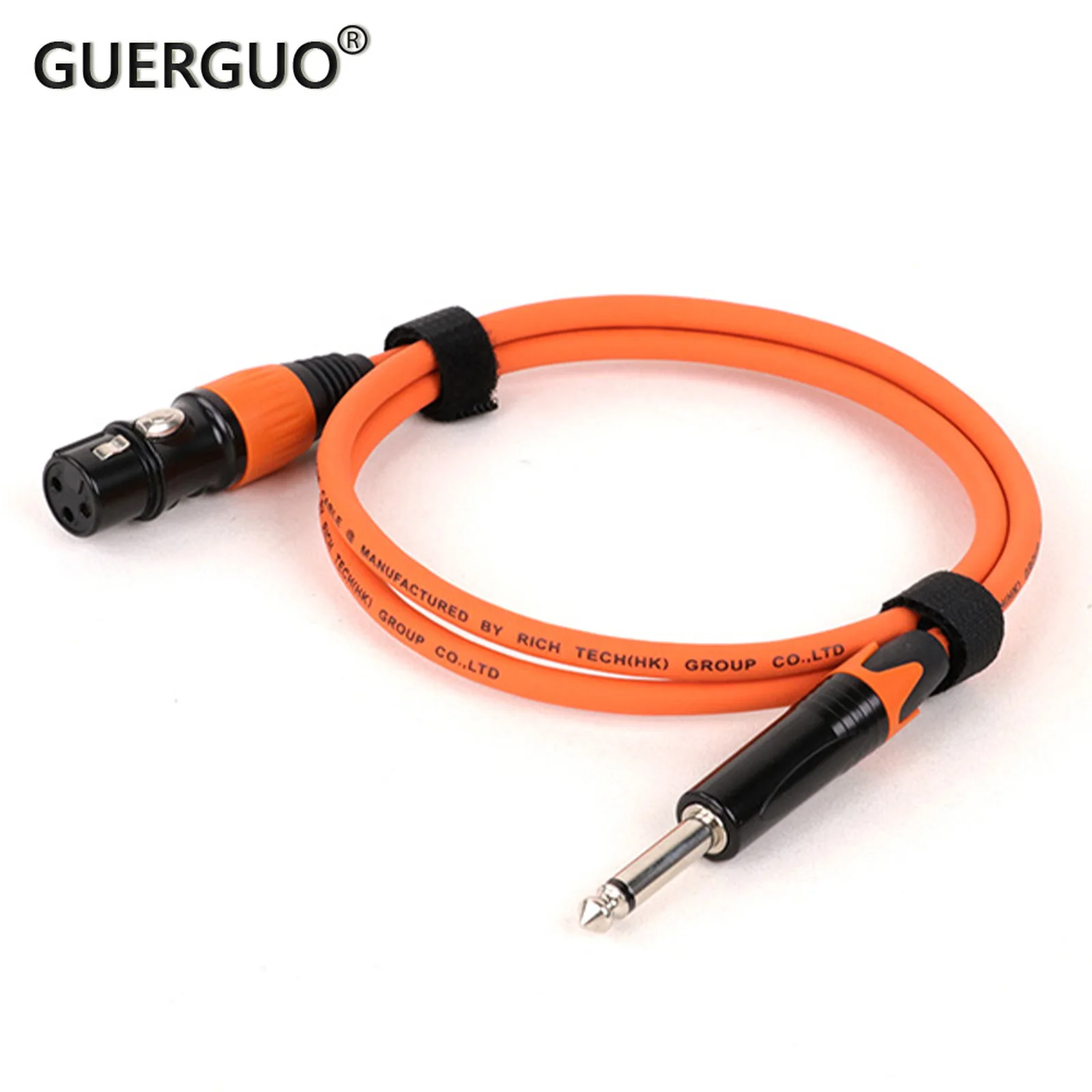 

1PCS GuerGuo Colorful High Quality 6.35mm(1/4) Mono TS Male Jack to Male/Female 3Pin XLR OFC Audio Braided Shielded 0.3M-15M