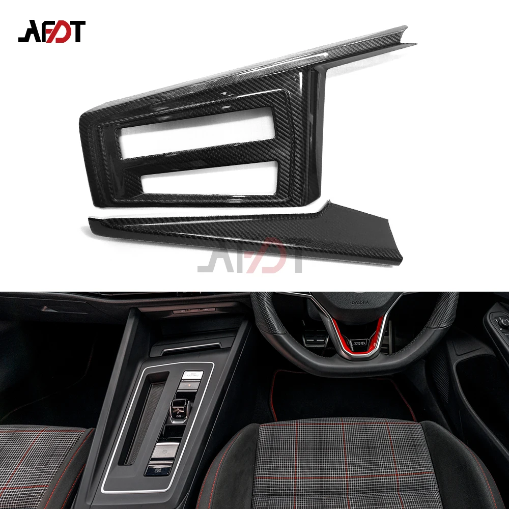 LHD&RHD For Golf R GTI GTD GTE Golf 8 MK8 Golf 8.5 MK8.5 2020-2026 Carbon Fiber Center Console Panel Interior Cover Accessories