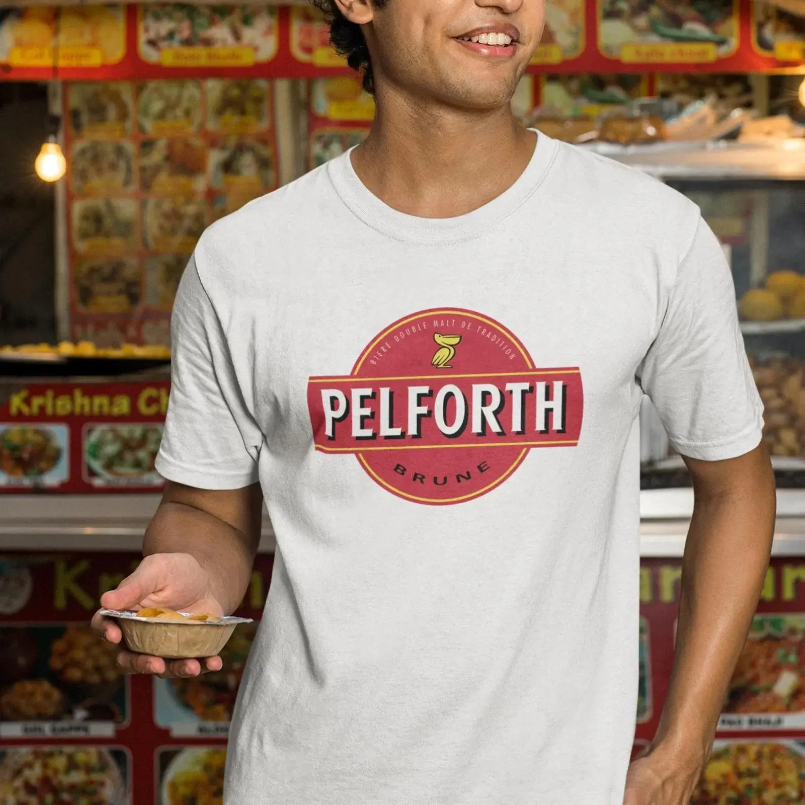 Pelforth Beer Logo T Shirt Vintage French Brewery World Lager vintage Washed Stretched Casual graphic Comfortable streetwear