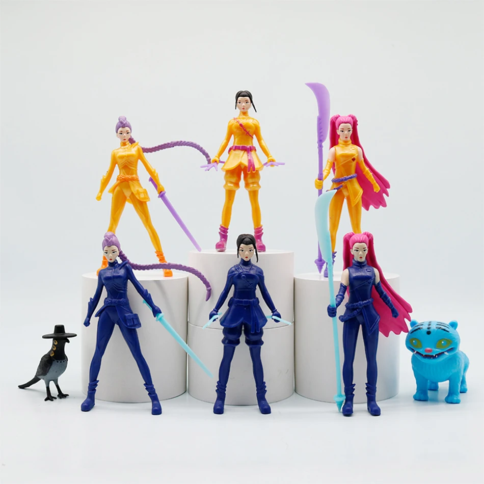Figurki Kpop Demon Hunters, figurki Demon Hunters, model PVC, kolekcjonerskie figurki akcji z gier, dekoracja pokoju, zabawka urodzinowa dla dzieci