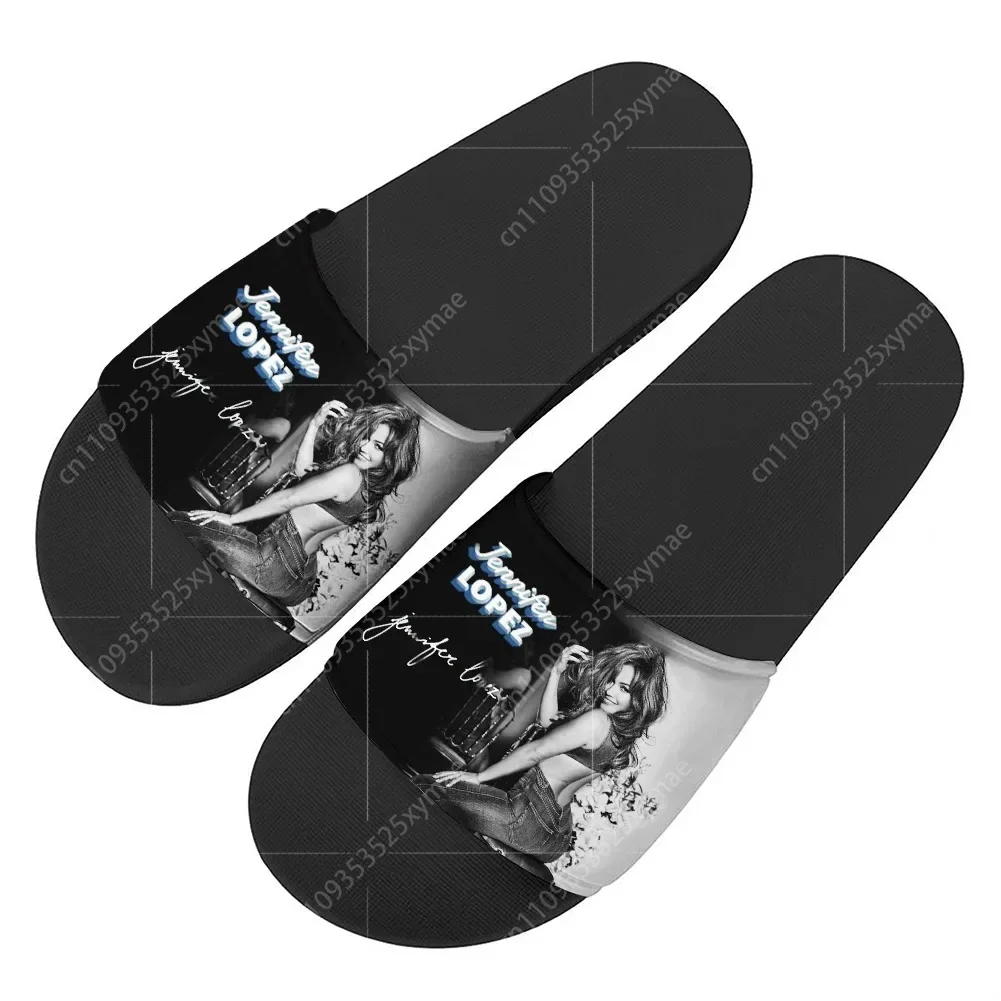 Pantuflas de Jennifer Lopez, Cantante de Hip Hop, para el Hogar, Exteriores, Casuales, Resistentes al Agua, para Hombres, Mujeres, Adolescentes, Sandalias de Playa y Piscina, Pantuflas de Verano