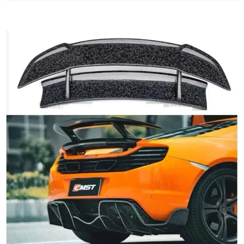 Real Forging Carbon Fiber Car Rear Wing Trunk Lip Spoiler For Mclaren MP4-12C 625C 650S 2011 2012 2013 2014 2015 2016 2017