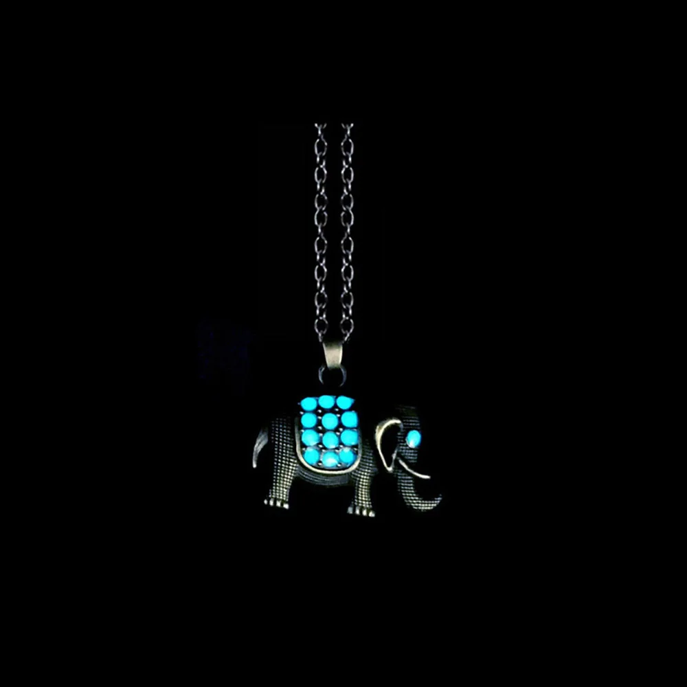 Leuchtende leuchtende Lotus-Katze, Schlange, Ochse, Elefant, Anhänger, Halskette, leuchtet im Dunkeln, Baum-Halskette für Männer und Frauen, Halloween-Geschenk – Detail 7
