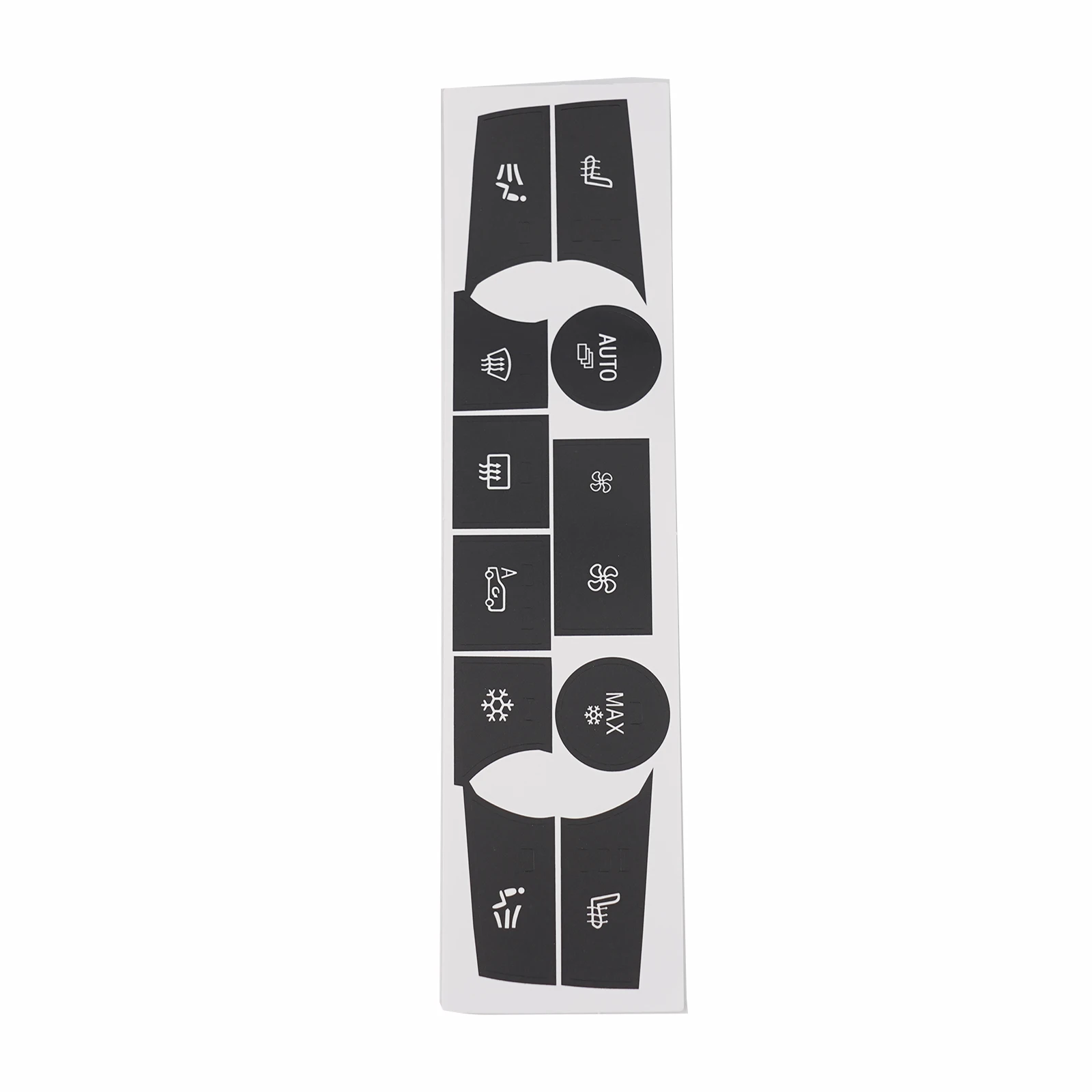 AC Control Button Repair Stickers for BMW X5 E70 X6 E71 - Black PVC Upgrade Kit Enhances Visibility & Scratch Resistance