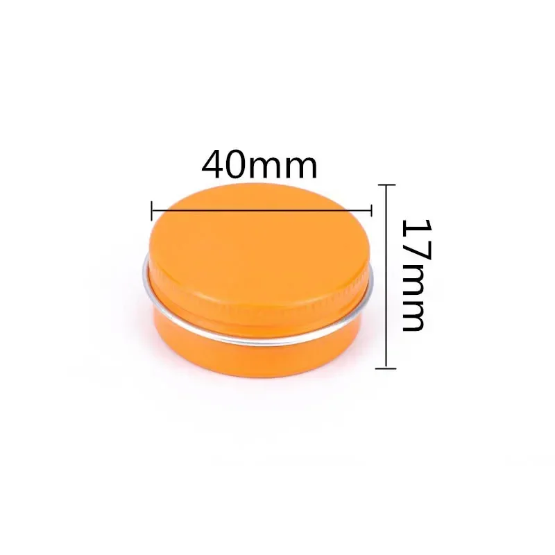 50 stks/partij Schroefdraad Aluminium Doos 15g Lege Tin Pot Kaars Potten Ronde Monster Pot Voor Gezichtscrème Lippenbalsem cosmetische Containers