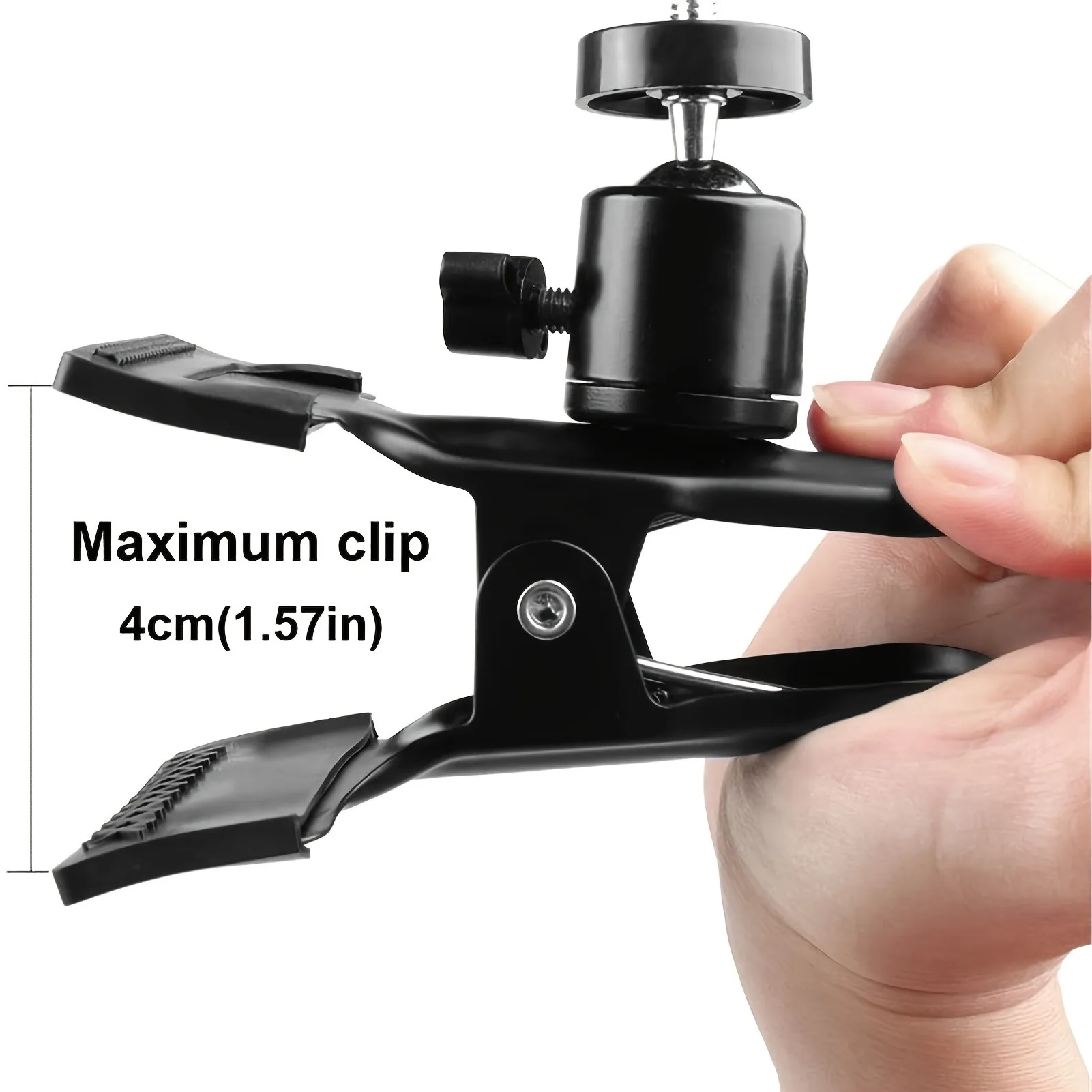 1pc Guitar Head Clip Phone Stand, Live Streaming Tripod Desktop Music Ukulele 360 Degree Rotating Stand