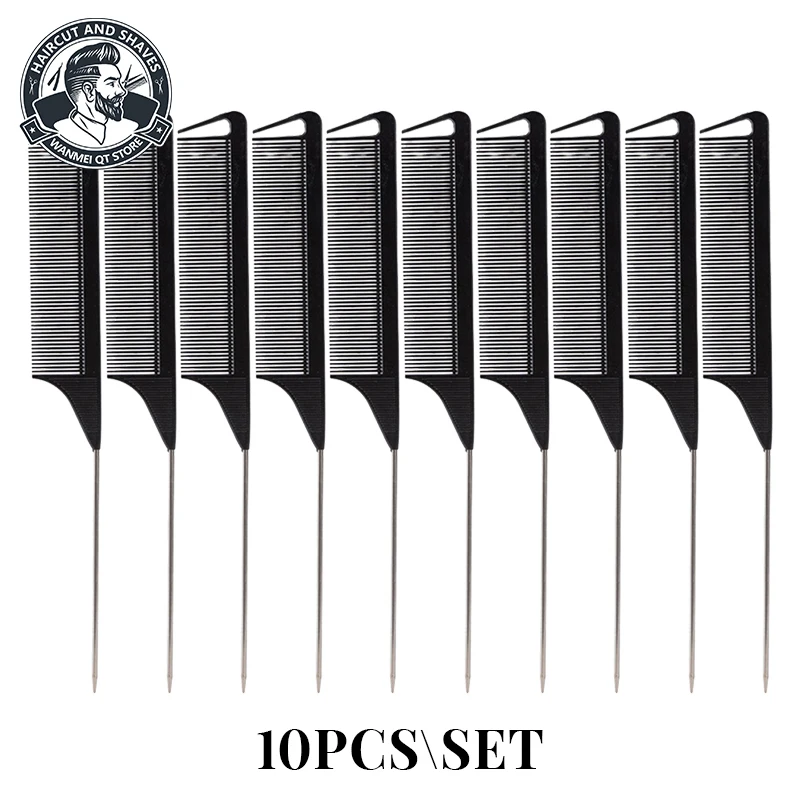 

10/20 шт., расческа для крысиного хвоста, расческа для волос с мелкими зубьями, профессиональная расческа для укладки, парикмахерская расческа для салонного плетения волос