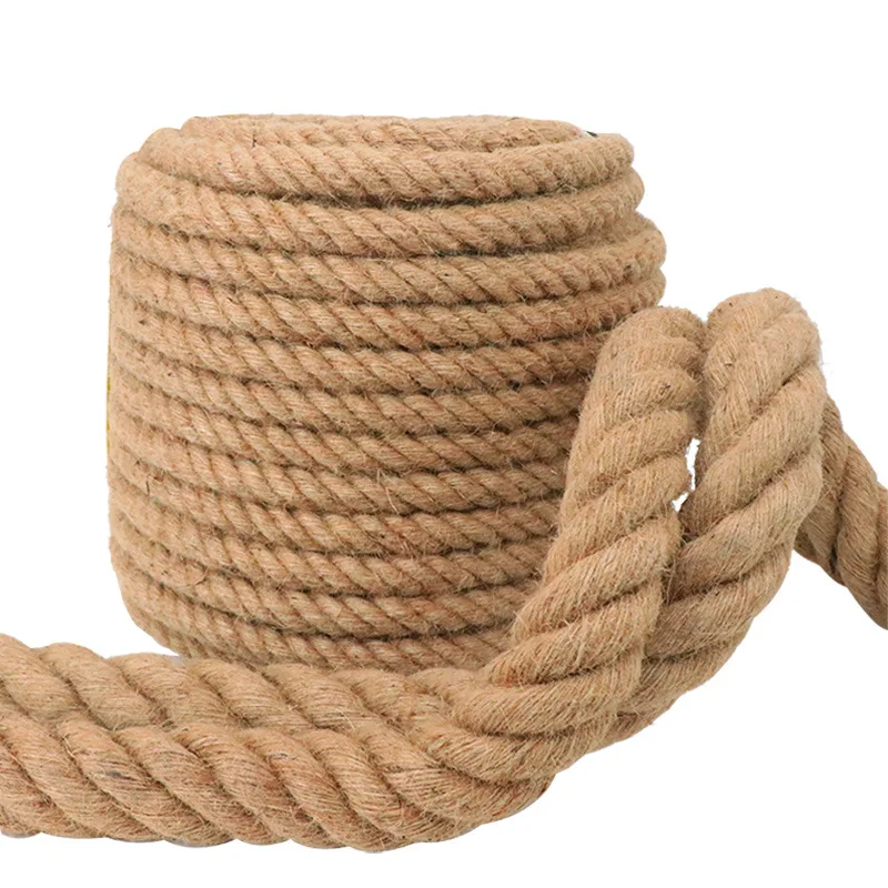 20/26/40mm Natural Jute Rope Twine Rope Hemp Twisted Cord 3m Macrame String DIY Craft Pet Scratching Handmade Decoration