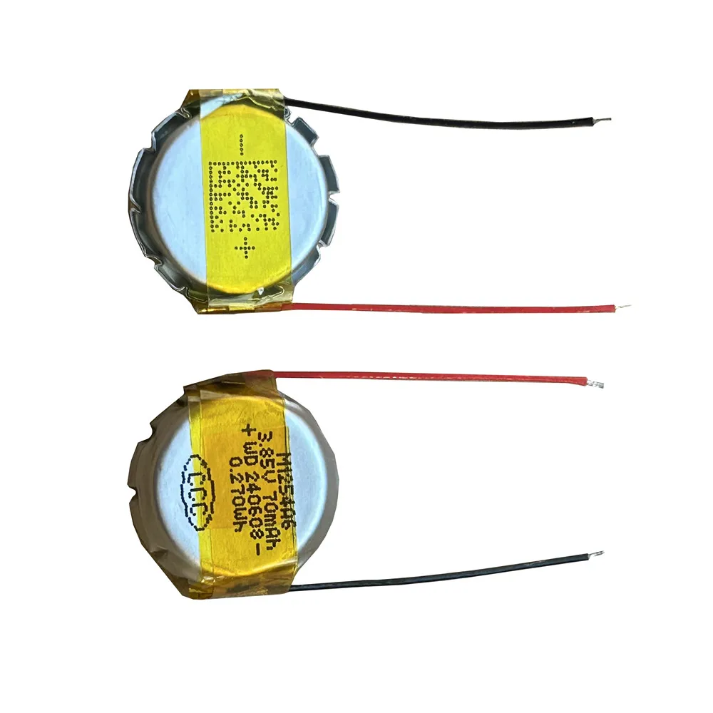2PCS/Lot 70mAh 3.85V LIR1254 ZJ1254H Battery For Devialet Gemini Airpods Handsfree Earphone