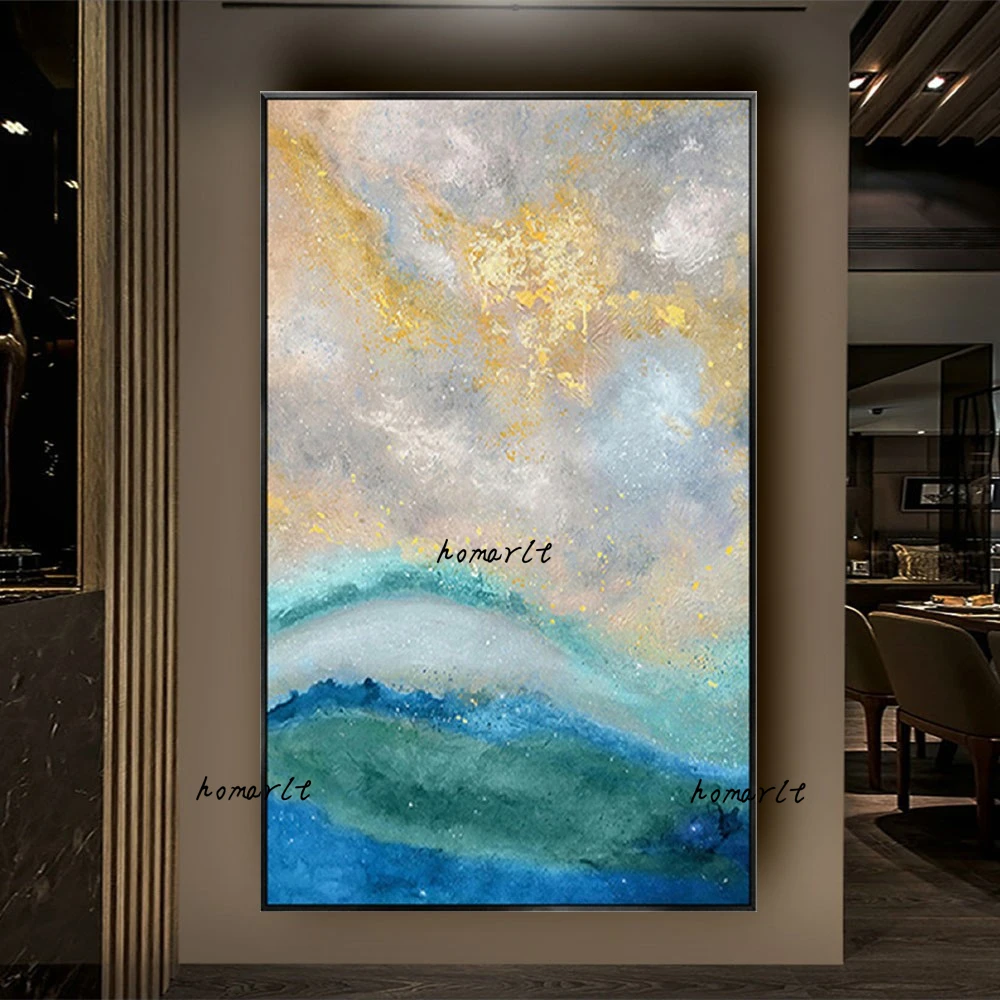 

Pop Gold Foil Texture Oil Painting On Canvas Art Hanging Pictures For Home Wall Handmade Paintings Decorate Living Room Entrance