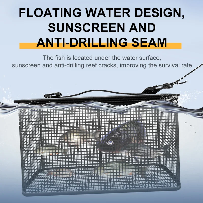 

Multifunctional Folding Fish Guard Net Metal EVA Thicken Bucket Live Fish Barreled Fishing Box Fishing Bait Storage Case XA132G