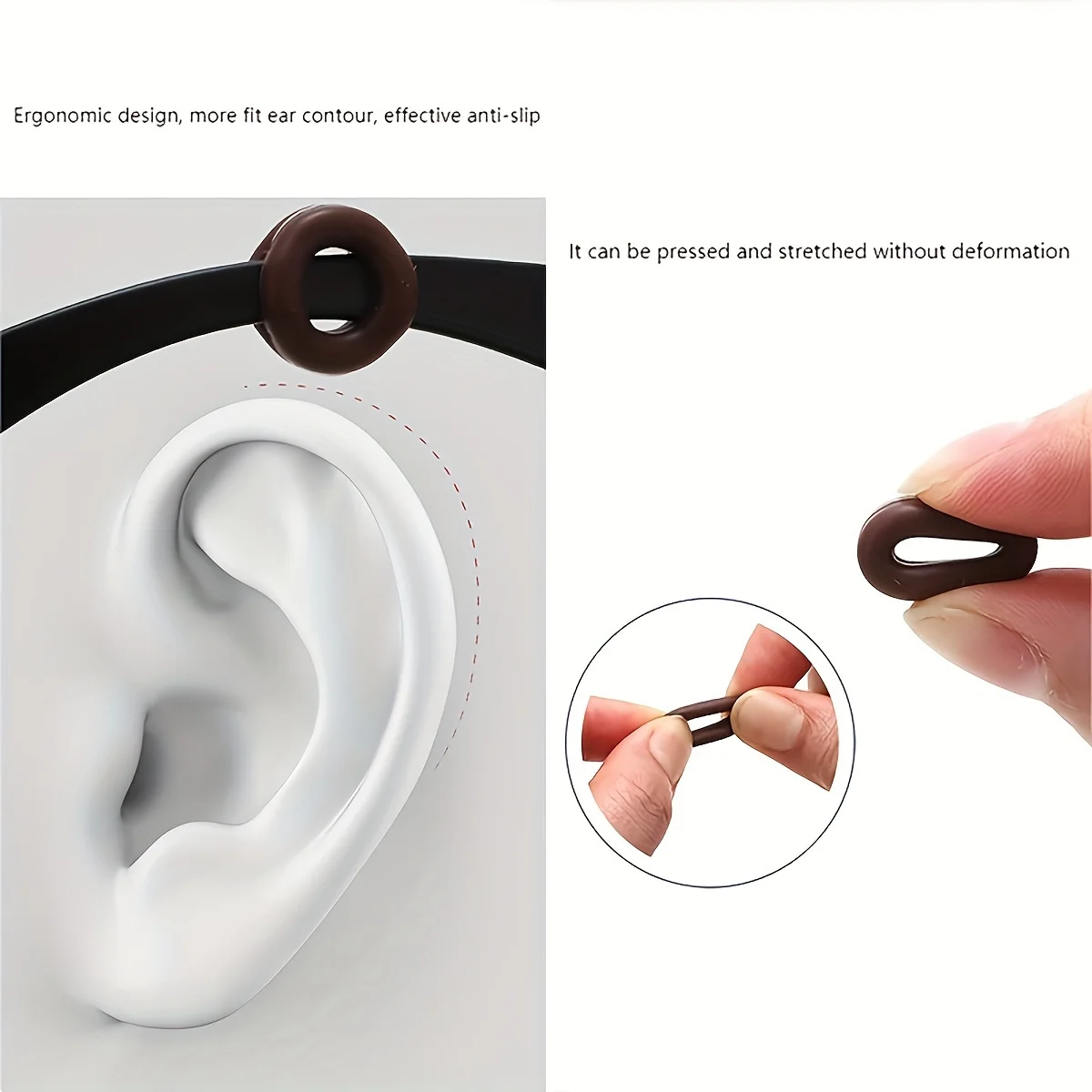10-20pcs/set Glasses Anti-slip Fixed Rings Practical Silicone Temple Holders Anti-slip Ring Eyewear Accessories For Men Women