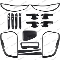 Matte Black Body Cover Kit Decoration Tuning Light Cover Garnish Trims Protection For Mazda BT50 2021 2022 2023 2024 Accessories