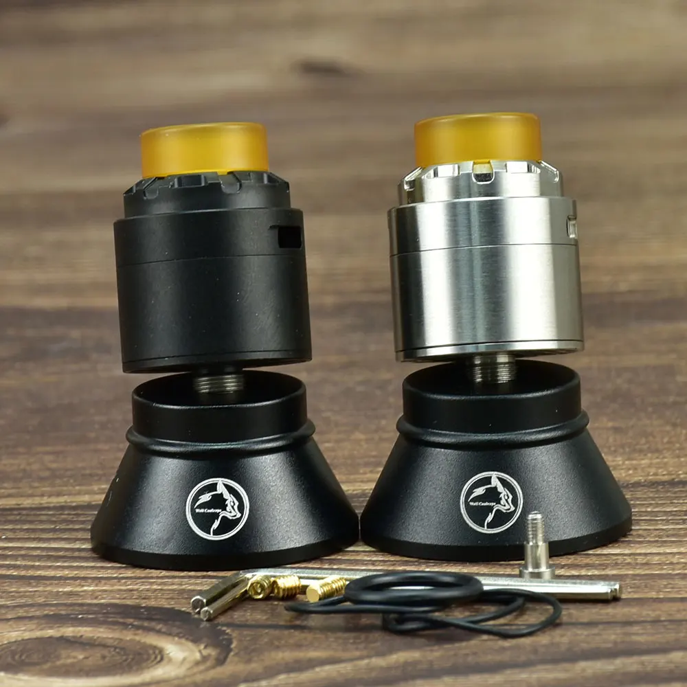 WolfCoolvape vape 1 1 Reload X RDA 304SS 24mm Squonk Pin Vape rda atomizer Rebuildable Tank rda 810 ULTEM Drip Tip atomizer tank